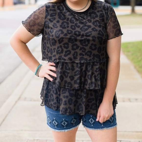 NWT! CrAzY TrAiN Layer it in Leopard Top! ❤️ - Picture 4 of 10